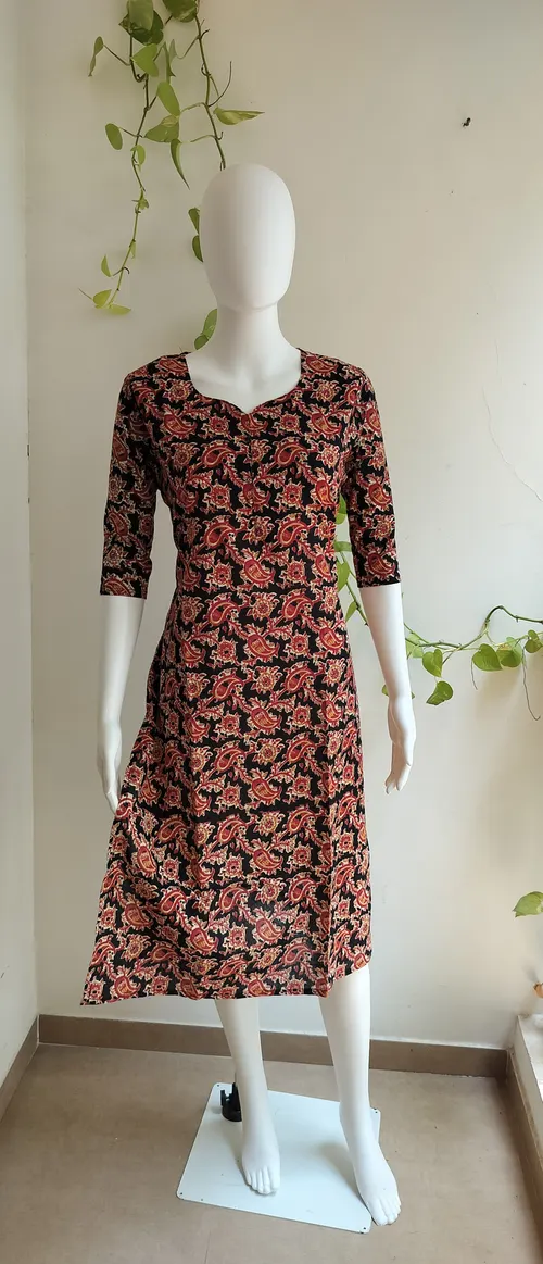 Cotton Flex Kurti - Kalamkari Print 1